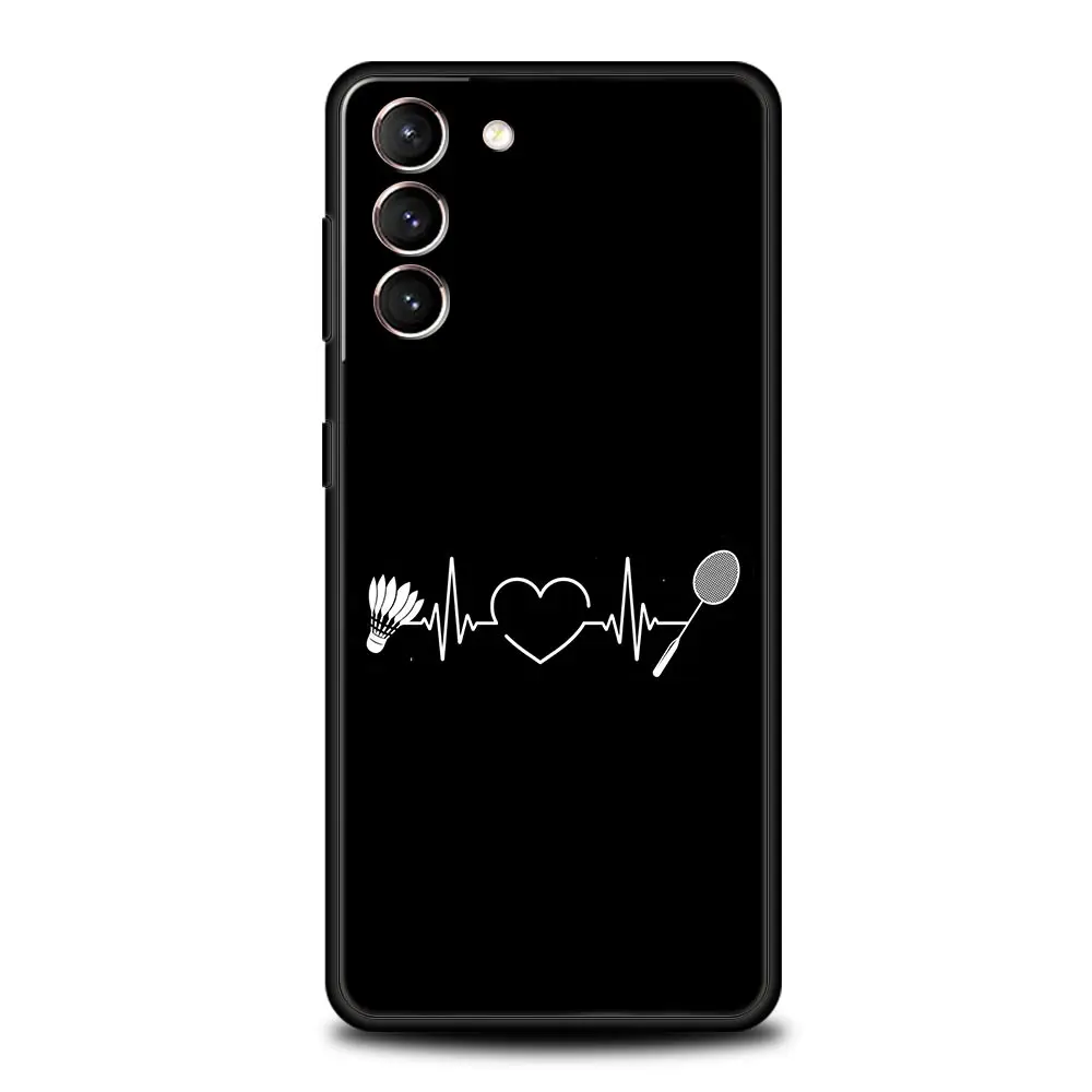 Funda de teléfono de bádminton para Samsung Galaxy S25 Edge S24 S23 S22 S20 Ultra S21 FE 5G S10 Plus, funda suave de TPU - imagen 3