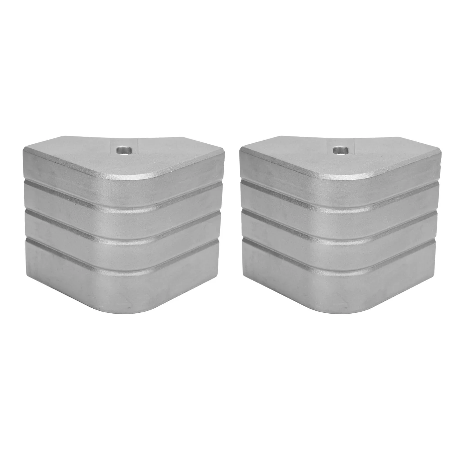 Esquina para pontón, tapa de aluminio de alta resistencia, 3 1/8 pulgadas a 3 3/16 pulgadas, paquete de 2 esquinas de cubierta a prueba de herrumbre para esquina redondeada de 90 grados - imagen 2