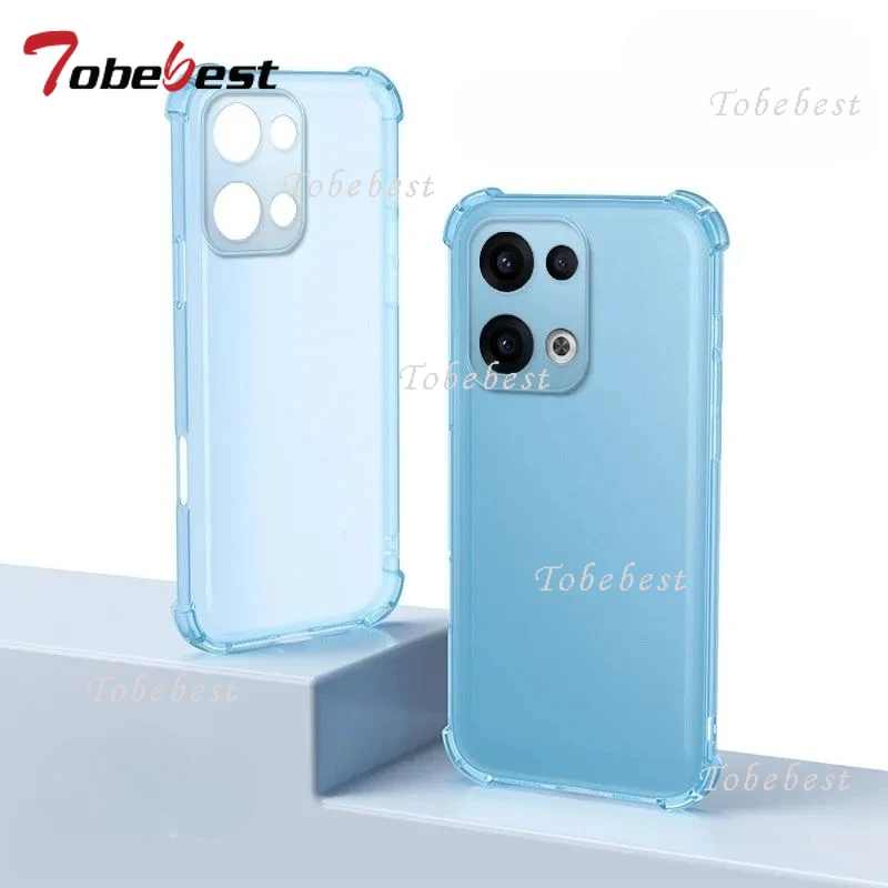 Funda Airbag de Color caramelo a prueba de golpes para OPPO Reno 14 14F 13 13F 12 12F 11 11F 10 Pro 5G, funda trasera de silicona suave transparente - imagen 4