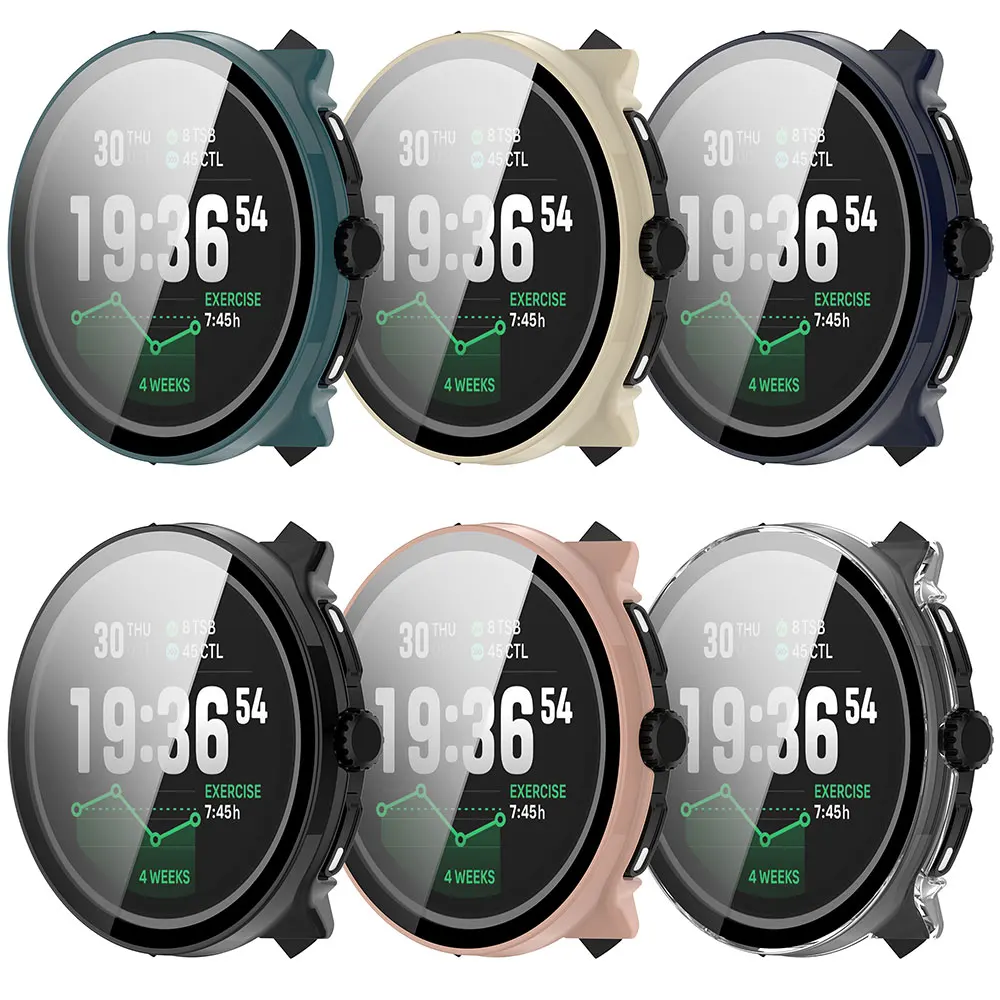 Funda de PC para Suunto Race, película de vidrio templado antiarañazos, cubierta protectora de parachoques para Suunto Race 2 Race2, película de vidrio - imagen 2