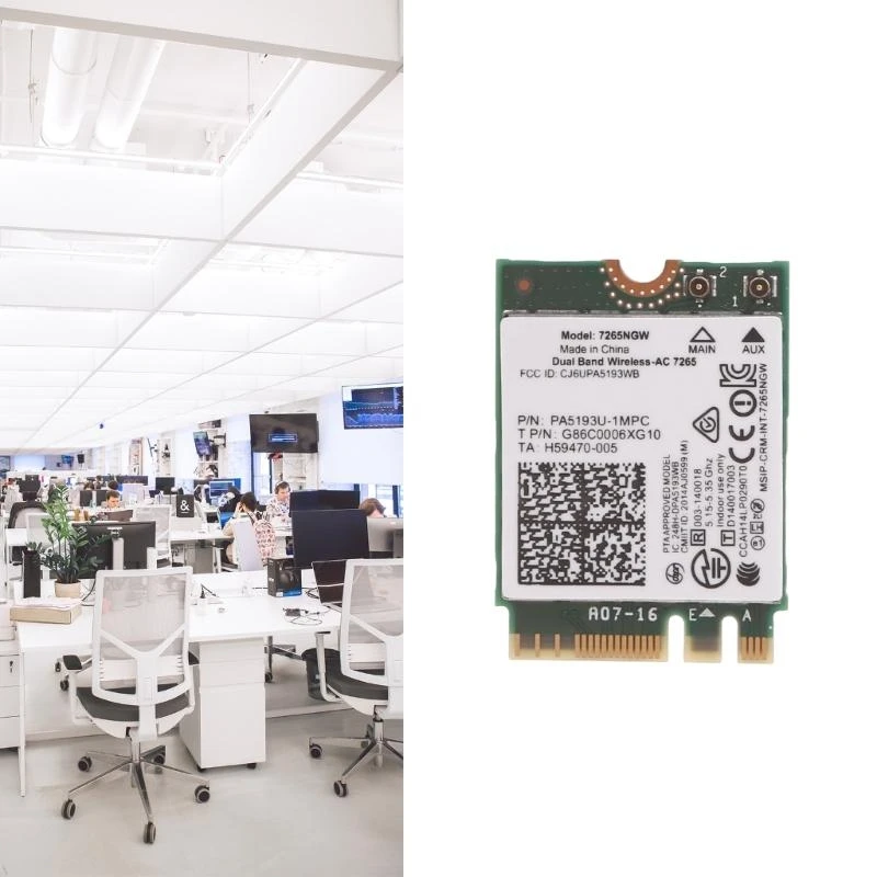 Tarjeta de red de doble banda 7265NGW AC2.4/5G Tarjeta inalámbrica 5G hasta 867Mbps - imagen 5