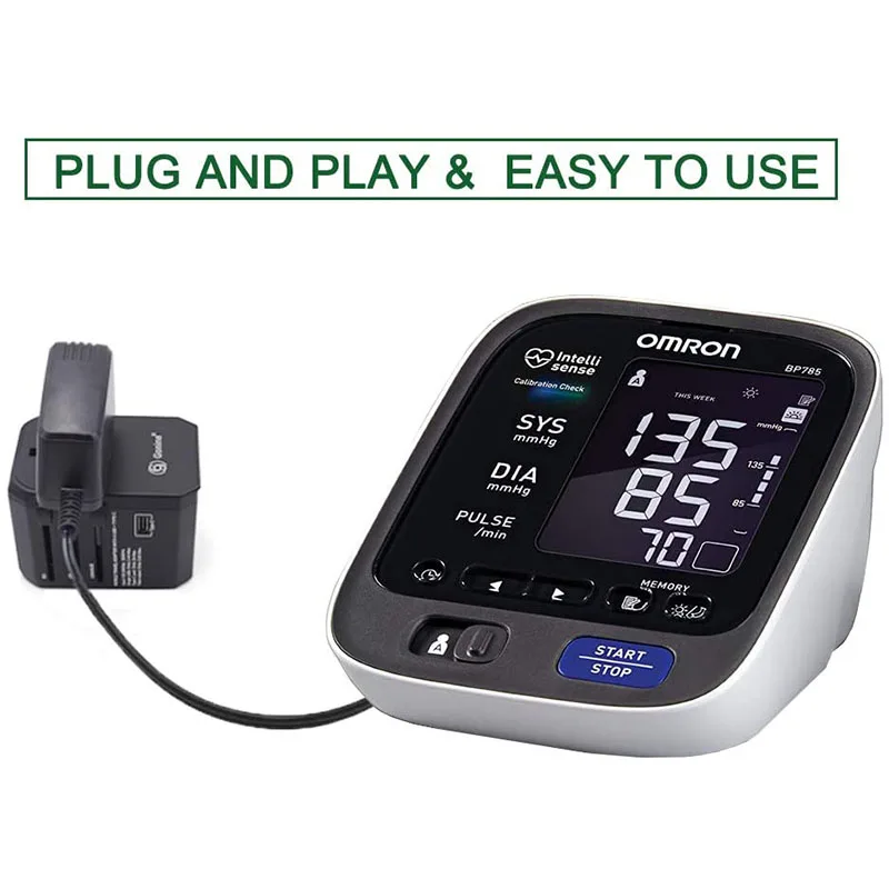 Adaptador de fuente de alimentación de CA a CC de 6V 1A para Monitor de presión arterial del brazo superior Omron Healthcare serie 5 10 BP652N Hem-ADPTW5 reemplaza - imagen 5