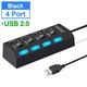 4 Port 2.0USB Black