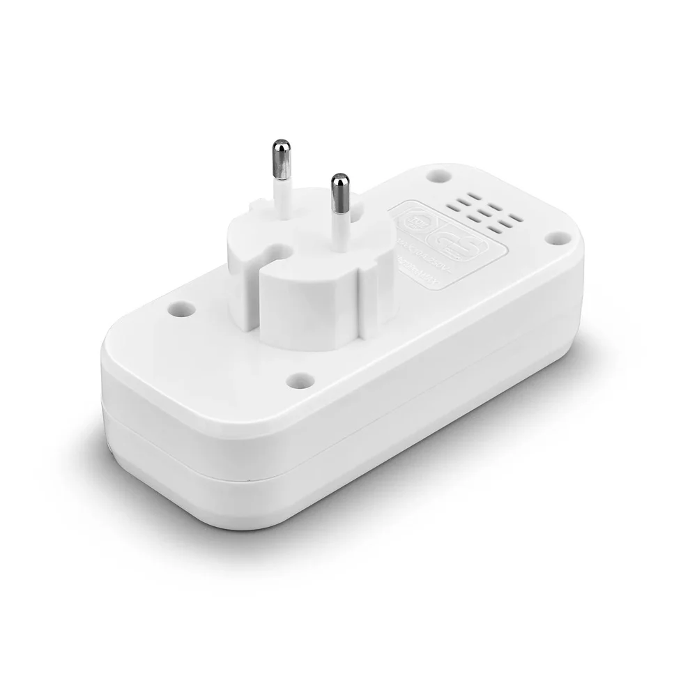 Enchufe europeo, toma de corriente CA, adaptador de enchufe USB, doble enchufe con 2 puertos USB, carga rápida, adaptador Protector contra sobretensiones para el hogar y la Oficina - imagen 5