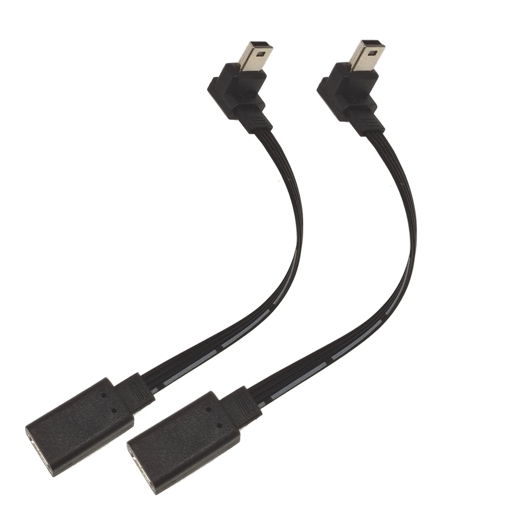 10cm 20CM Neue Mini USB izquierda derecha arriba abajo Stecker auf typ-c Weiblichen Lade Kama adaptador Kabel - imagen 3
