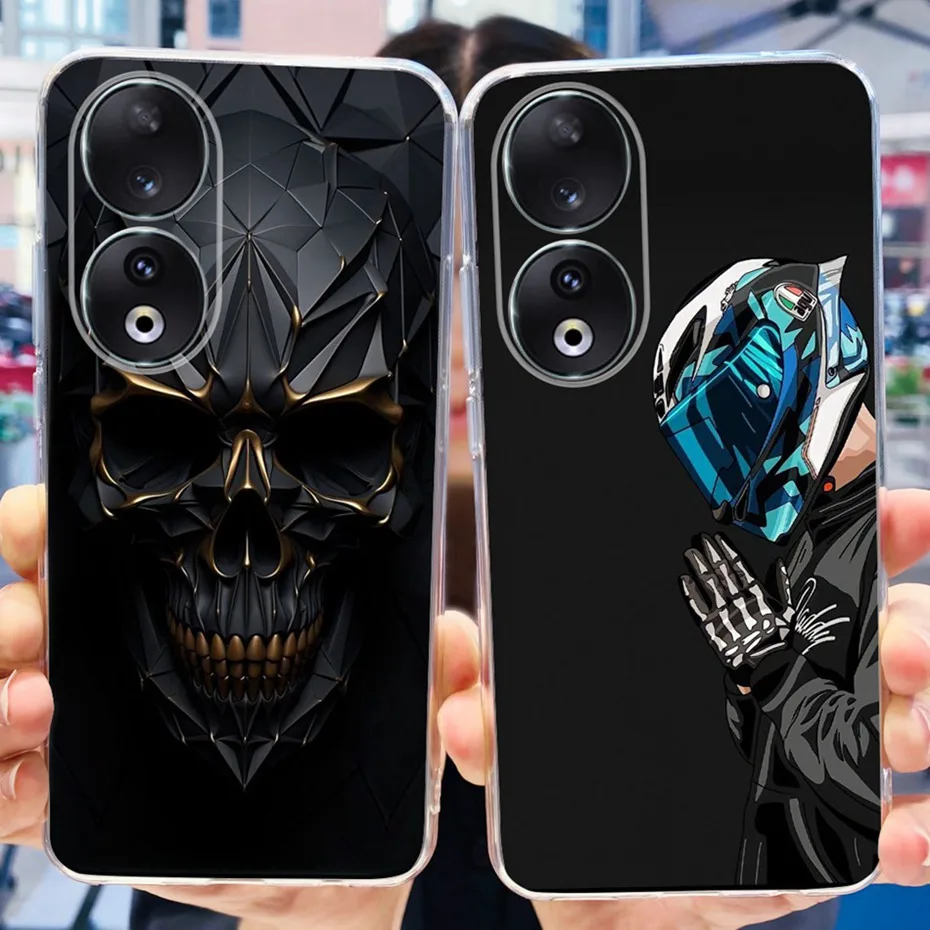 Para Honor 90 / 90 Pro / 90 Lite funda de silicona con diseño de estilo Metal de dragón a la moda para Honor90 90Pro 90lite fundas de teléfono suaves de TPU - imagen 2