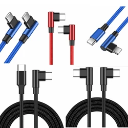 Cable USB-C Doble Codo Carga Rápida PD