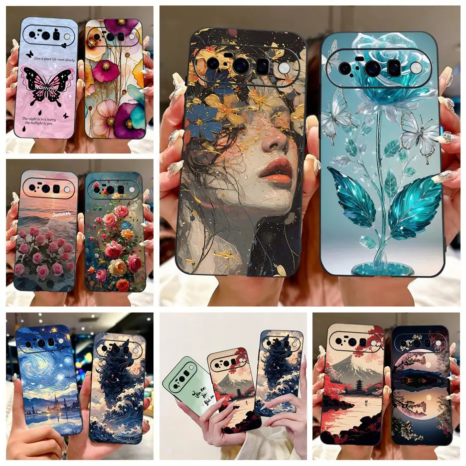 Para Google Pixel 10 Pro XL funda de lujo de moda pintada funda de teléfono suave de TPU para Google Pixel 10 Pixel10 Pro bolsas de cubierta trasera