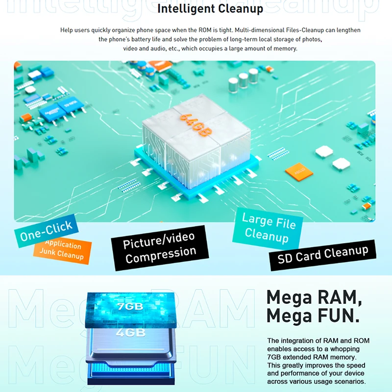 Infinix-teléfono inteligente 12i con Android 11, Smartphone con 4GB y 64GB, batería de 5000mAh, pantalla superbrillante HD de 6,6 pulgadas, Triple CÁMARA DE 13MP de gran apertura - imagen 3