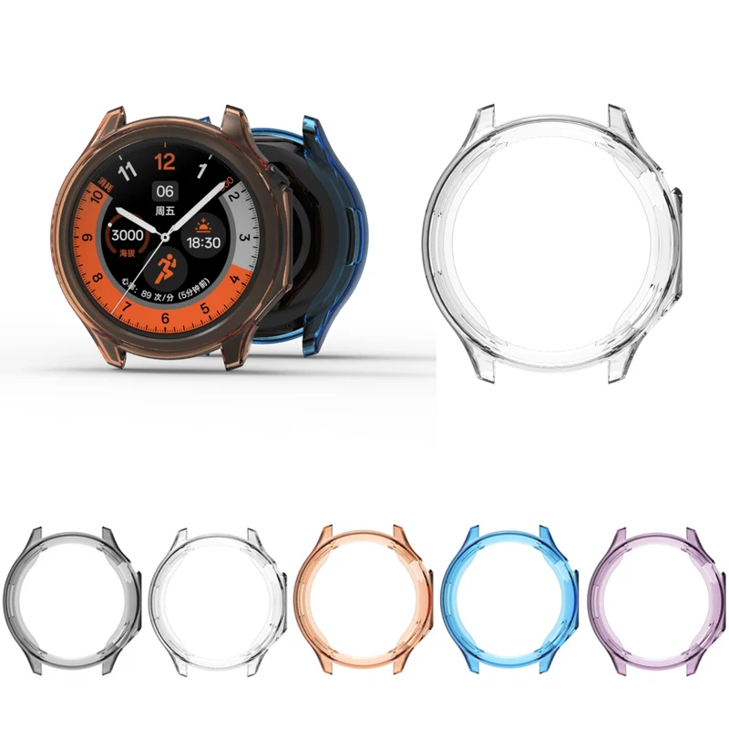 Funda protectora transparente de TPU con borde suave para reloj inteligente OPPO Watch X/OnePlus Watch 2, cubierta de parachoques, Accesorios inteligentes