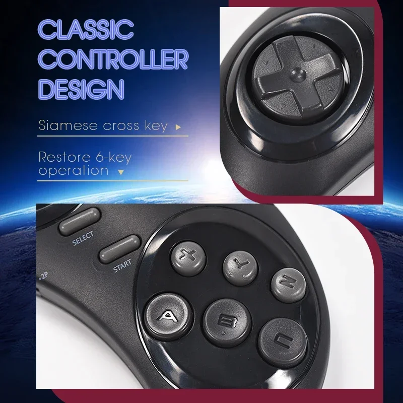 DATA FROG Consola de juegos inalámbrica retro de 16 bits Compatible con HDMI TV Stick con 900 juegos clásicos para sistemas compatibles con Sega y FC - imagen 5