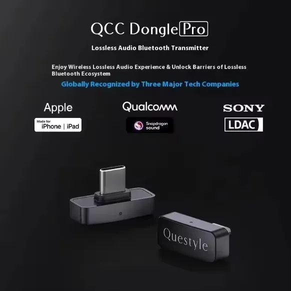 Questyle QCC Dongle Pro LDAC sin pérdidas admite sonido Snapdragon Bluetooth 5,4 con transmisor AptX Dongle Pro disfruta de regalos LDAC - imagen 3