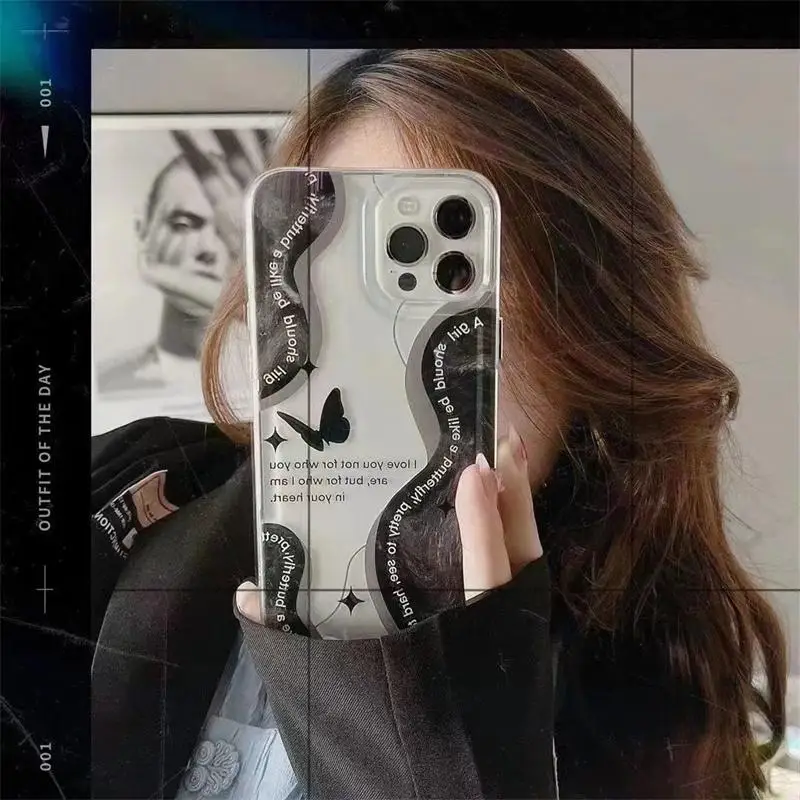 Funda suave con soporte de mariposa INS para Infinix Note 40 30 Pro Hot 30 30i Zero 30 4G Tecno Spark 10 20 Pro 10C 20 20C - imagen 3