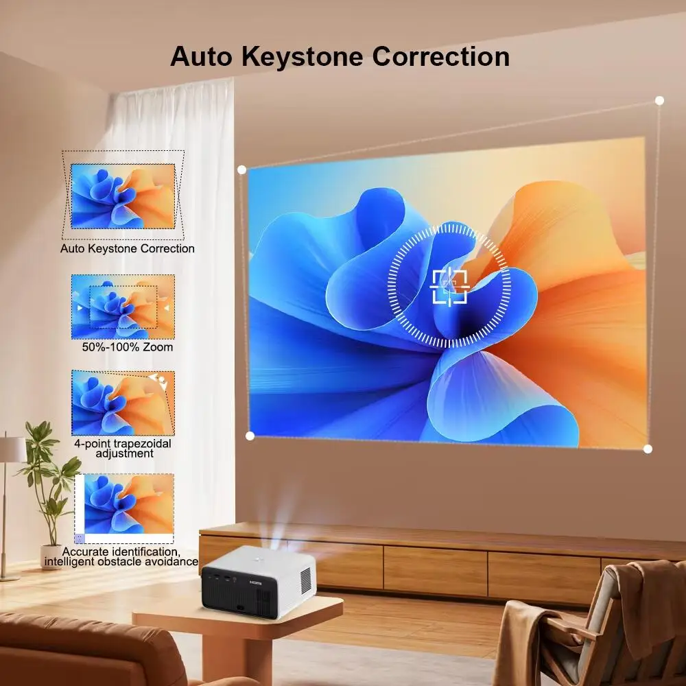 ThundeaL TD85W 2K 4K Full HD 1080P proyector de vídeo Android enfoque automático TD85W TD85 cine en casa 3D LED proyector de haz portátil - imagen 5