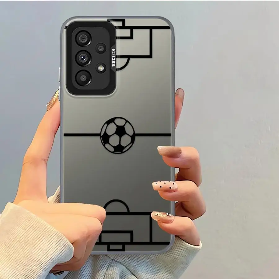 Funda trasera de teléfono para Samsung Galaxy A11 A16 A02 A12 A06 A13 A20s A14 A15 A50 A04e A03 divertido fútbol - imagen 2