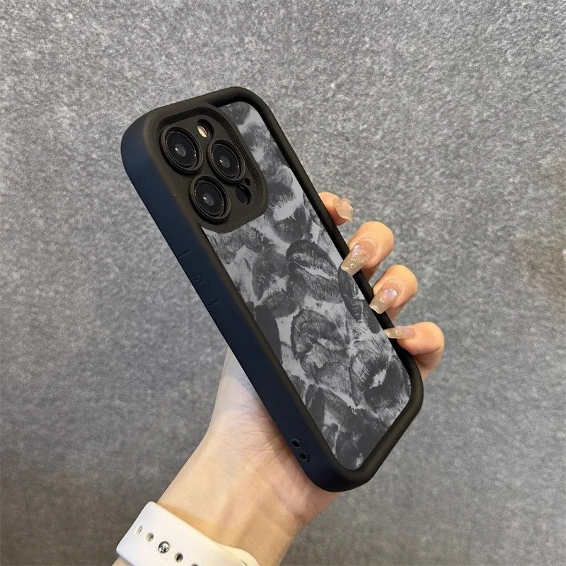 Funda de teléfono de silicona con labios rojos sexys para Samsung Galaxy A06 A26 A36 A33 A25 A16 A34 A56 S25 Ultra S24 FE S23 S22 Plus - imagen 3