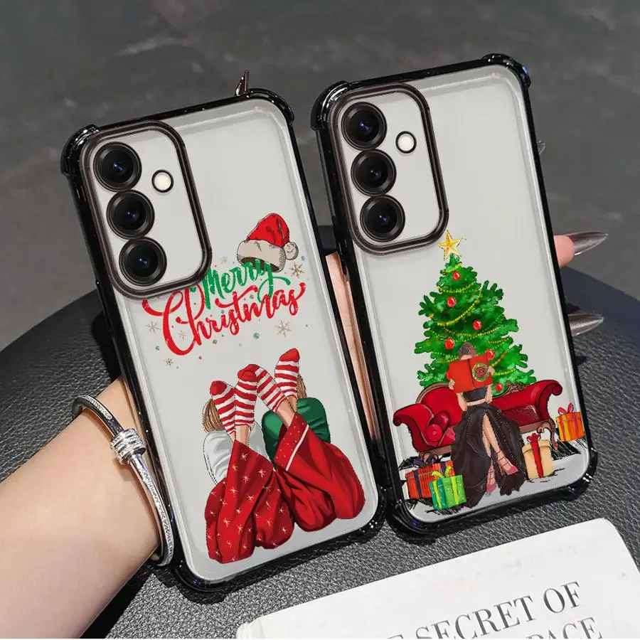 Funda de teléfono para Samsung Galaxy A26 A25 A21s A52 A17 A24 A35 A36 A16 A13 A33 A15 funda suave regalo de Feliz Navidad - imagen 5