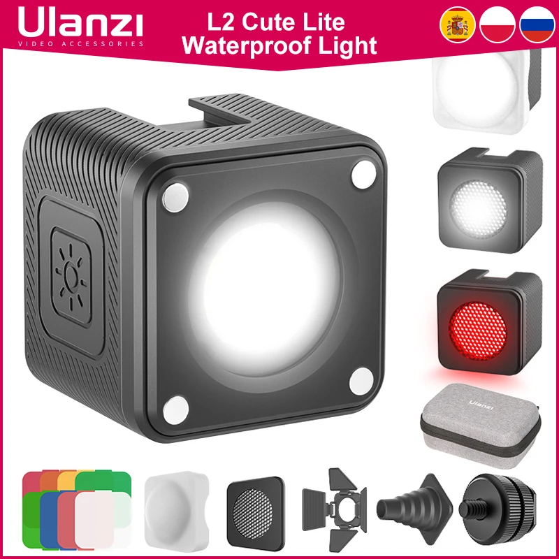 Ulanzi L2 Cute Lite Mini luz de vídeo con filtro de Color difusor panal 5500K luz de fotografía para cámara DSLR luz L2 RGB - imagen 2