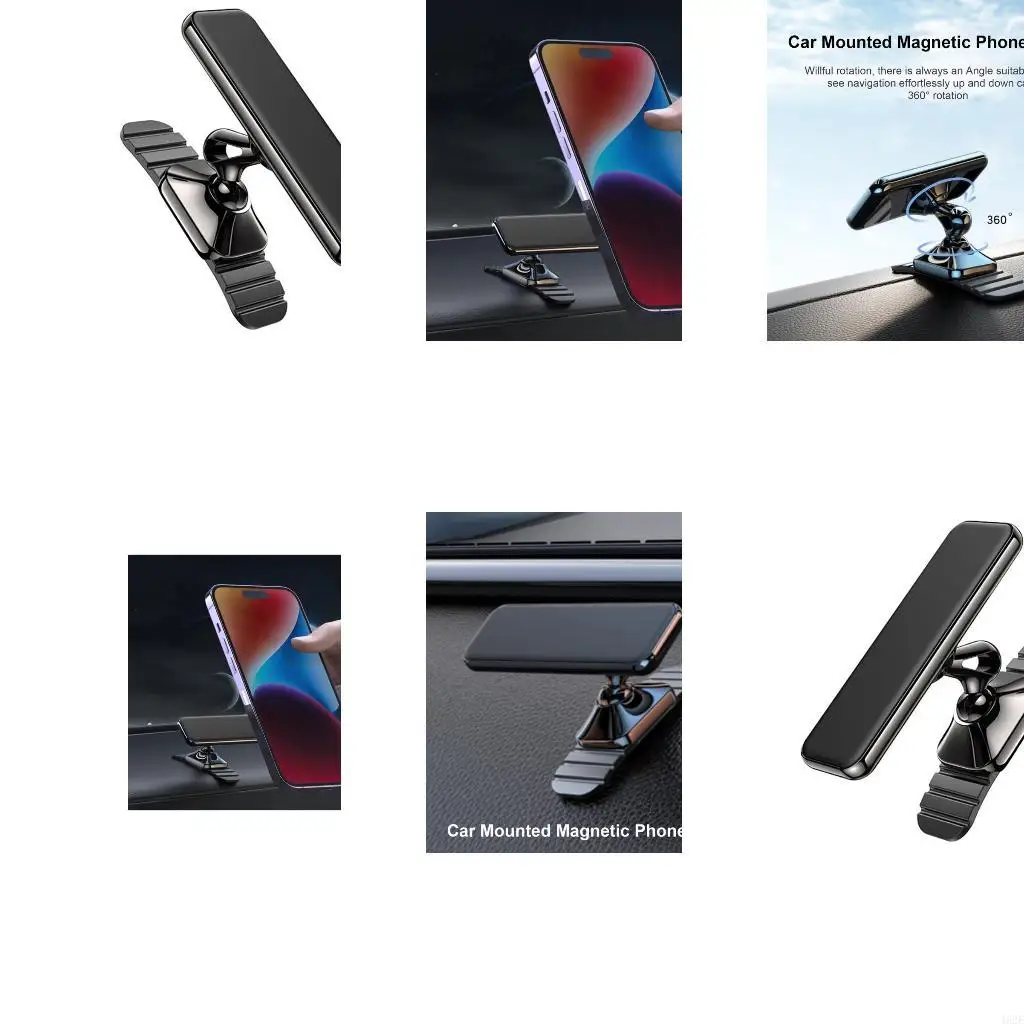 462e Monte del teléfono magnético Montaje seguro y conveniente Tolvo del tablero 360 Ajustable universalmente para teléfonos