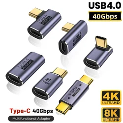 Adaptador USB-C 40Gbps USB4 90° 100W PD para MacBook 8K60Hz