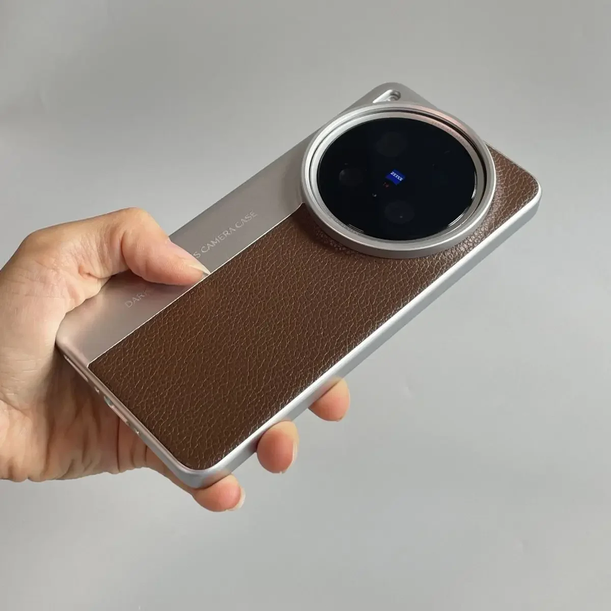 Para VIVO X300 Pro x300 funda minimalista patrón de lichi cuero galvanizado estilo cámara cubierta para Vivo X 300 parachoques a prueba de golpes - imagen 5