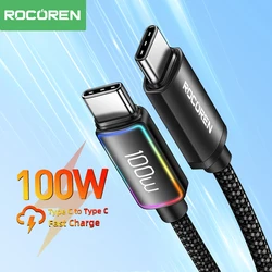 Rocoren Cable USB-C 100W PD 3.1 para MacBook, iPad y iPhone