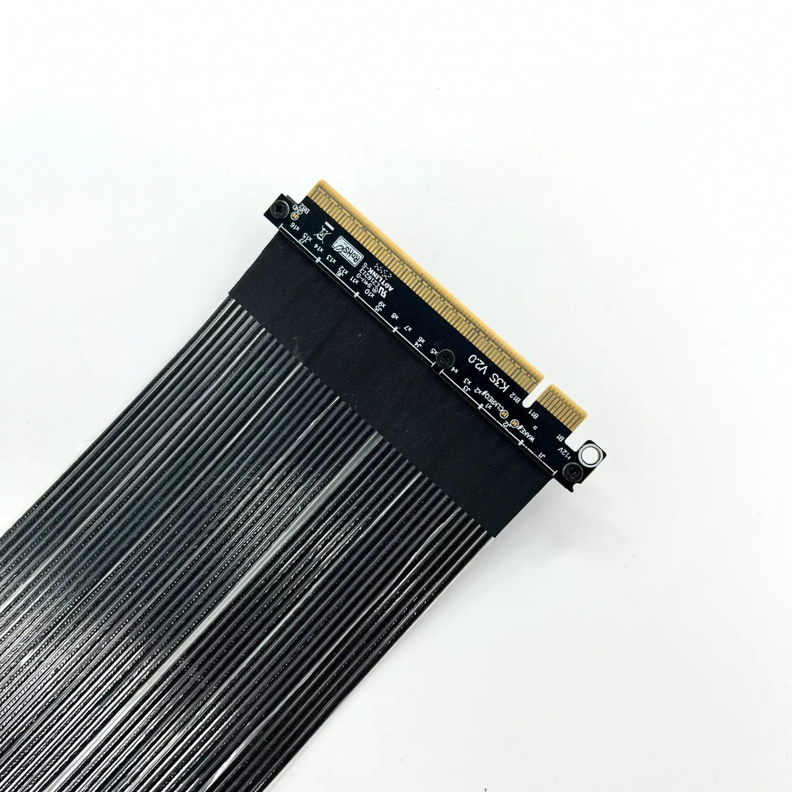 Cable de extensión PCIe 5,0 x16 a x16, chasis ATX PCI-E 5,0 x16 Riser, velocidad completa, 512Gbps, Gen5, tarjeta de vídeo gráfica sin pérdidas - imagen 2