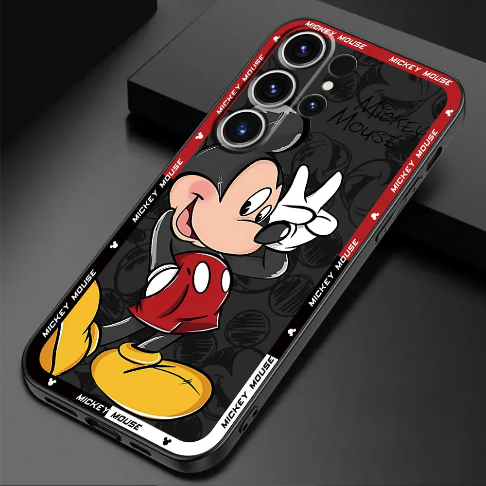 Capa Disney Mickey Minnie Mouse lindo negro suave funda para Samsung Galaxy S24 Ultra S21 5G S22 Plus S23 Ultra S21 FE S20 - imagen 2