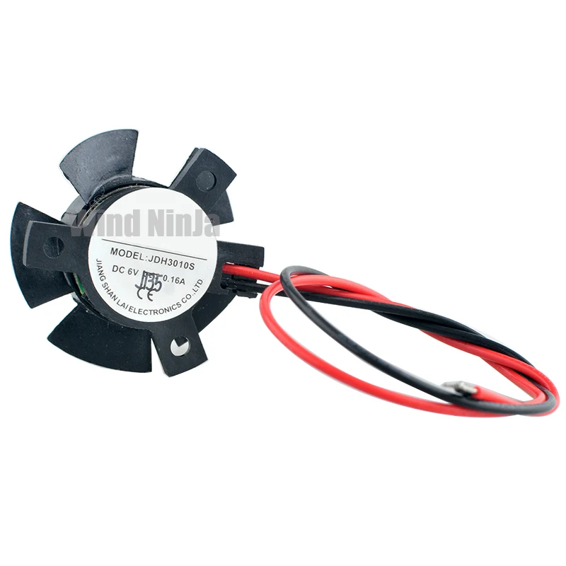 JDH3010S-ventilador de refrigeración para luz de coche, ventilador de refrigeración con diámetro de 28mm, espaciado de agujeros de 19x19x19mm, DC6V, 0.10A, 10000rpm
