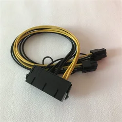 Adaptador ATX a PCIe 6+6 para GPU - 24 pines hembra, 30 cm, 18 AWG