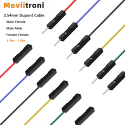20/50/100 Uds Cable de puente Dupont Kit DIY Cable de placa de pruebas de 20cm paso de 2,54mm Cable macho hembra conector de 1 pines para Arduino
