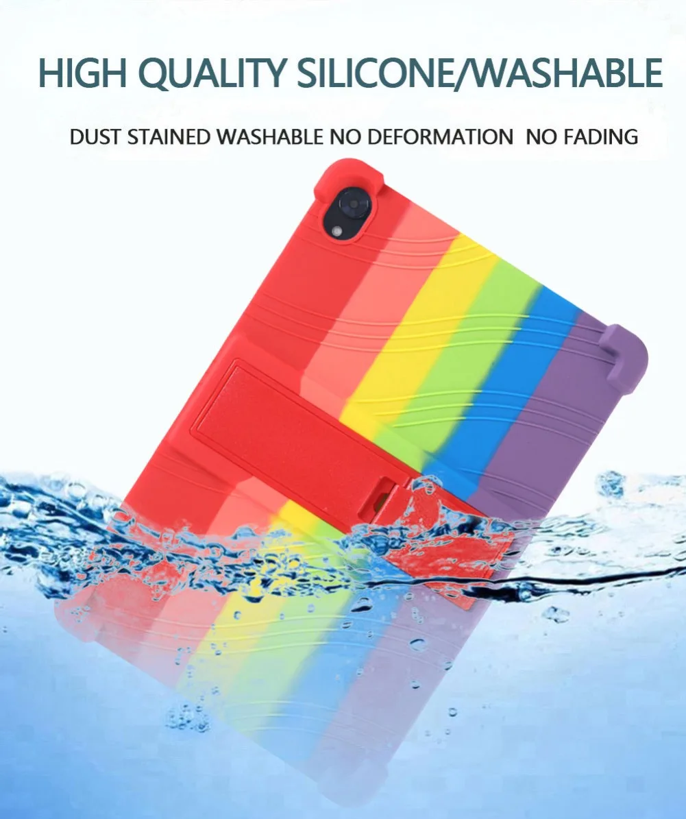 Soft Cover for HiGrace C107 Tablet Case Silicone Full Body Protective Shell for Urao C107 10.1" 2024 Tab Kids Friendly Cases - imagen 5