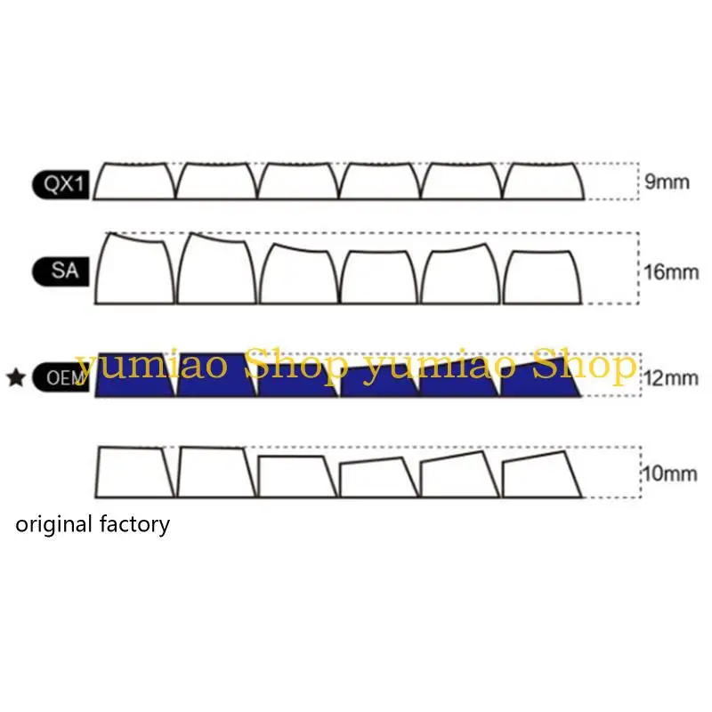 Capas teclas PBT 587b para entrar en dirección del espacio Teclado mecánico OEM Sub 8pcs - imagen 5