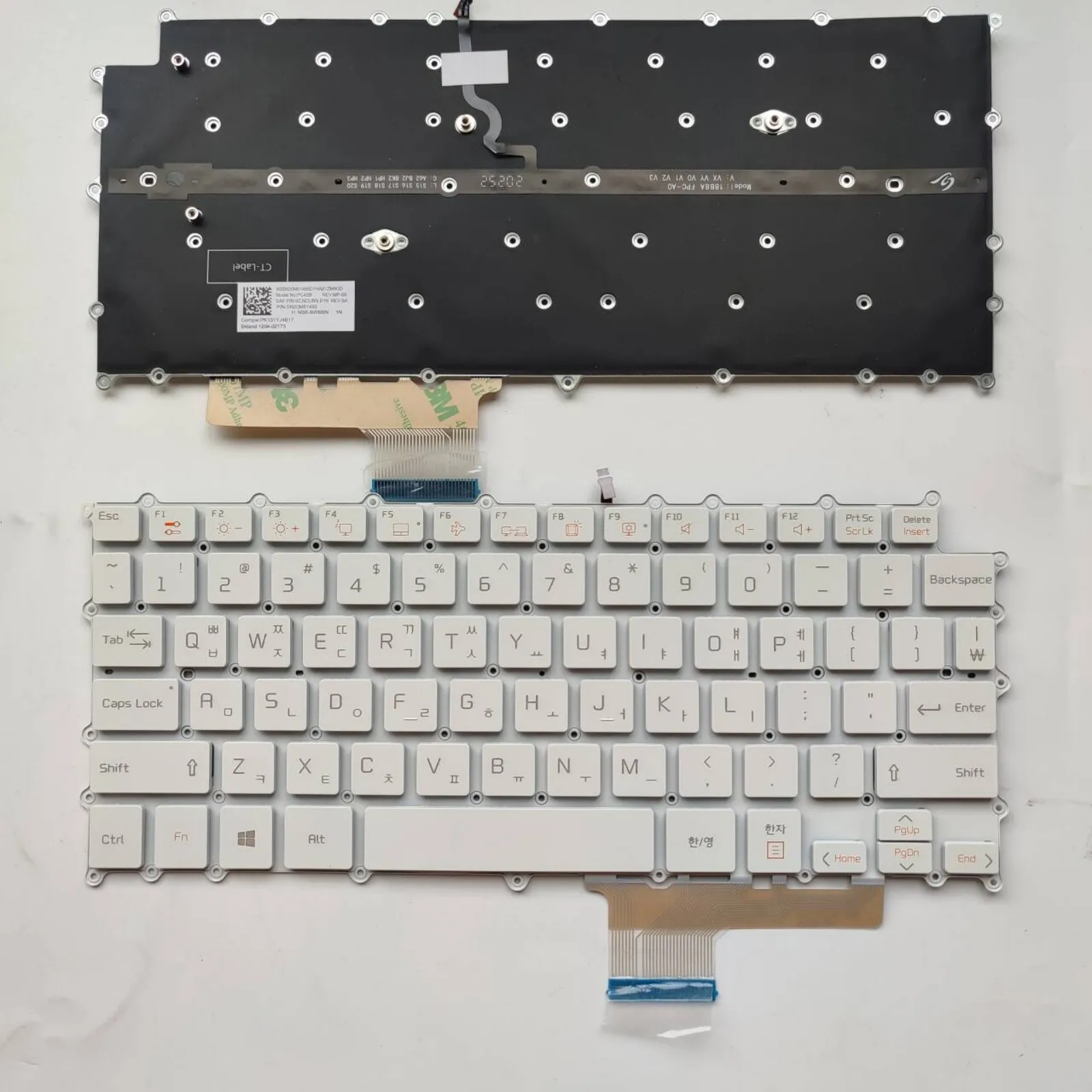 Diseño KR para LG gram 13Z980/13Z990/14Z980/14Z990/14Z90N/14Z90NB/14T90N/14Z95N/14Z980C/14Z980B teclado retroiluminado blanco para ordenador portátil
