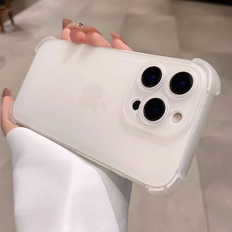 Funda de teléfono transparente mate para iPhone 17 Pro 16 15 13 11 12 14 Pro Max Air Candy Color a prueba de golpes funda suave de silicona transparente - imagen 3