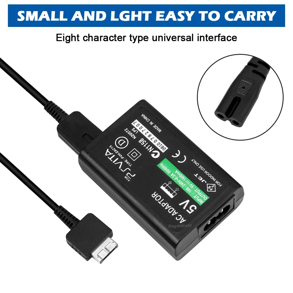 Nuevo para PS Vita 1000 5V adaptador de CA para PS Vita PSV 1000 consola de juegos fuente de alimentación para el hogar adaptador de CA adaptador de cargador Dropshipping - imagen 5