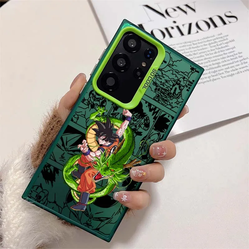 Funda artística d-dragon ball Son Goku para Samsung Galaxy S25 S24 S23 S22 S21 Ultra Plus, funda plateada colorida para teléfono - imagen 4