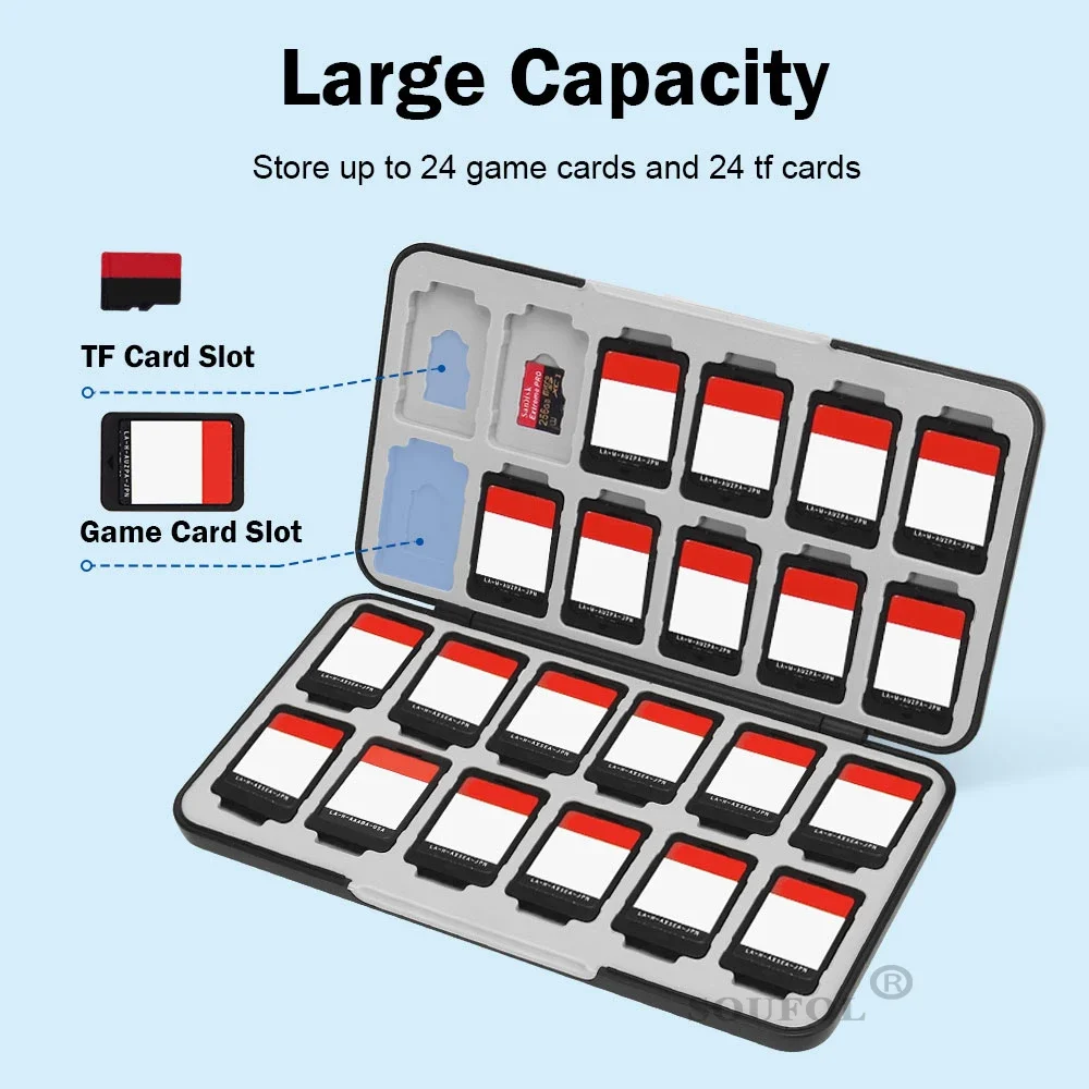 Estuche protector para tarjetas de juego 24 en 1 para caja de cartuchos magnéticos NS Switch con ranura suave para accesorios Switch Lite /Switch Oled - imagen 5