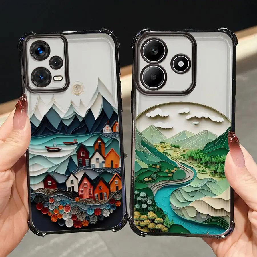 Funda de teléfono para Xiaomi Redmi Note 9S 11 12 13 10 Pro 14 Pro Plus 10 Lite 10s 11s cubierta transparente suspensión de cielo de verano - imagen 4