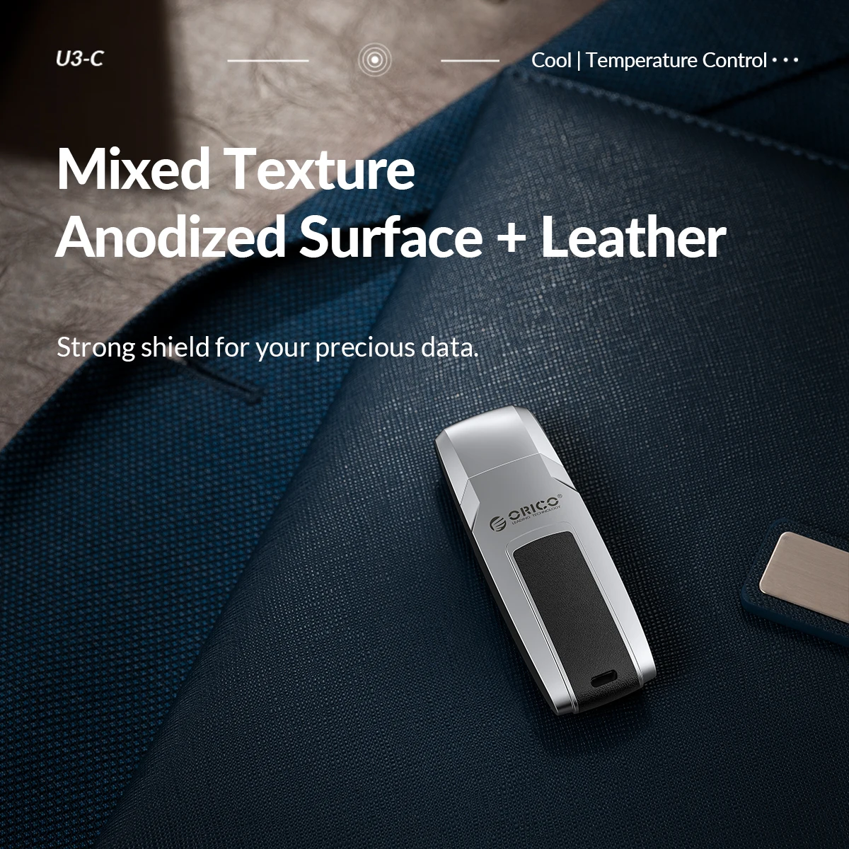 ORICO-unidad Flash USB 3,0, 100 MB/S, UFSD, Metal, cuero, tipo C, 256GB, 128GB, 64GB, 32GB, USB con forma de coche - imagen 4