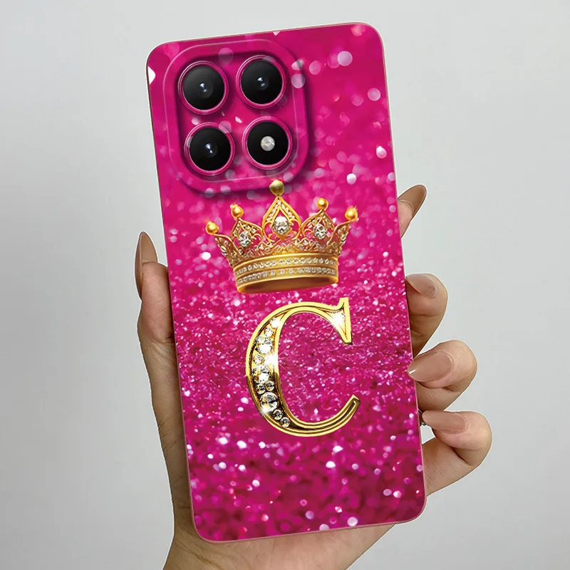 Para Xiaomi 15T Pro moda letra inicial pareja funda de teléfono para Xiaomi 15T 15TPro 5G funda protectora de lente de silicona suave TPU - imagen 5