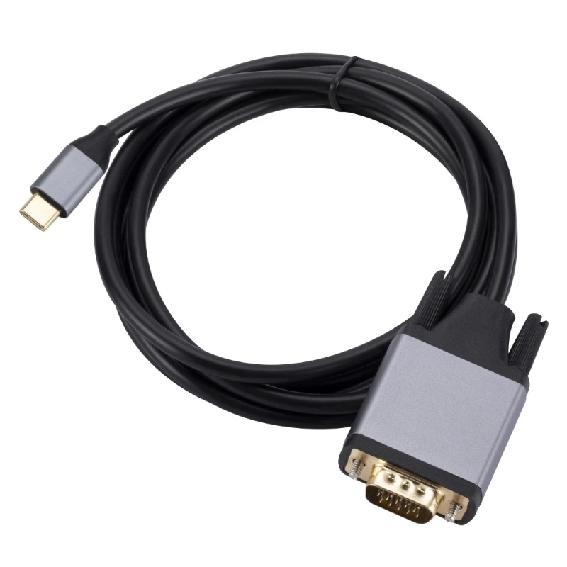 Cable USB C a VGA Cable convertidor tipo C a VGA de alta definición extender pantalla de espejo monitores pantalla No se necesita controlador