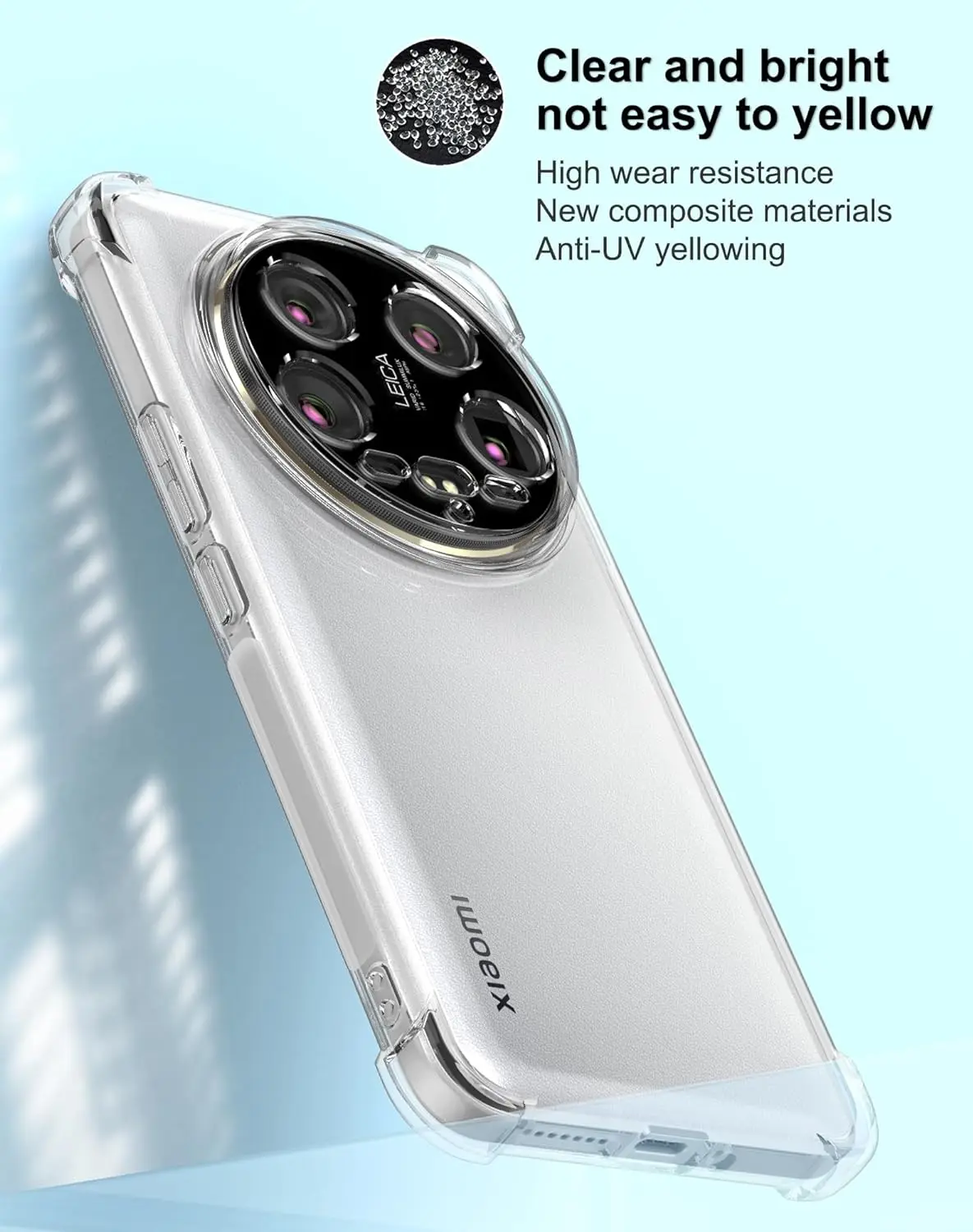 Funda a prueba de golpes con esquinas reforzadas, funda protectora de cámara de TPU transparente y suave para teléfono Xiaomi 14Ultra 14 Ultra Pro - imagen 4