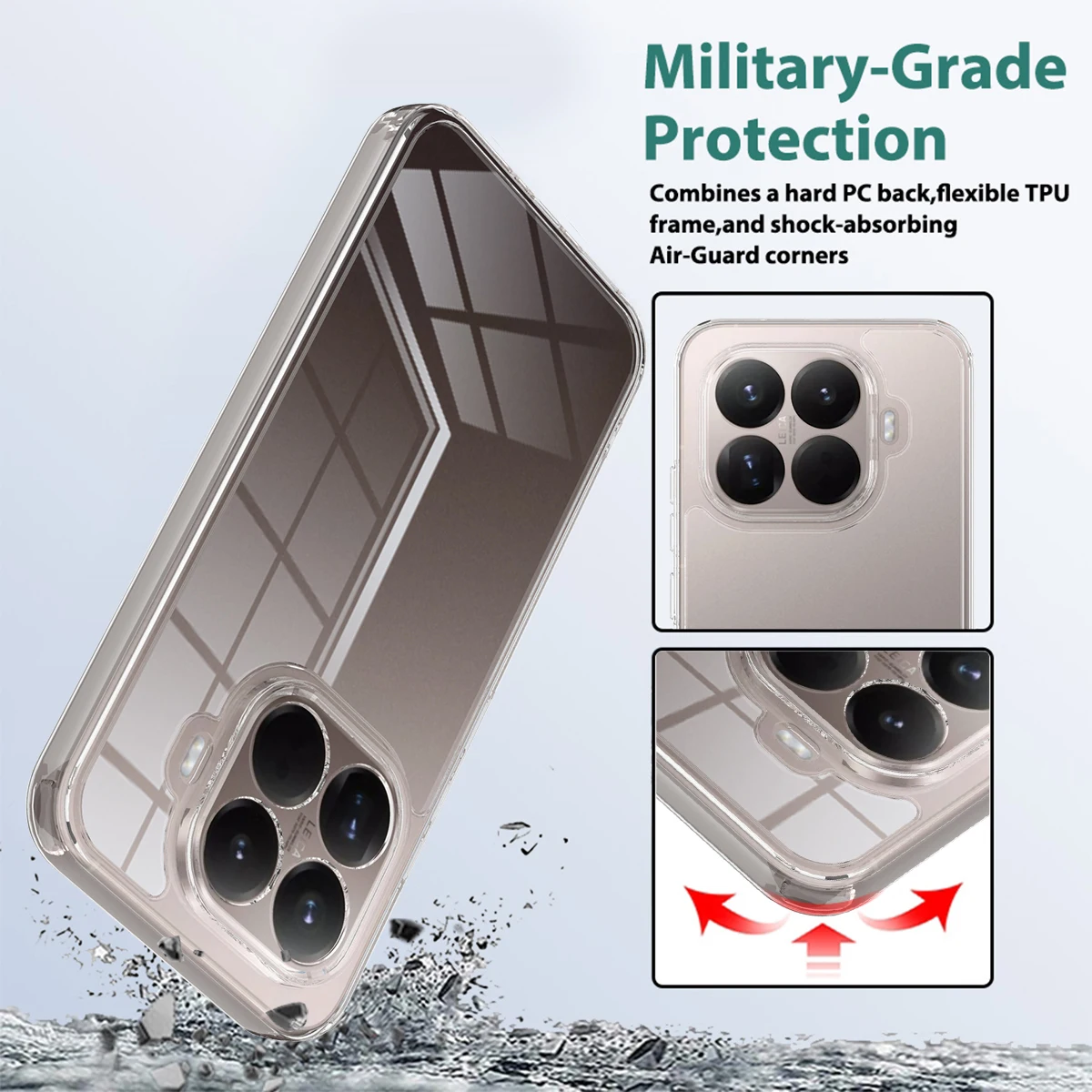 Funda para Xiaomi 15T Pro PC acrílico transparente a prueba de arañazos protección de cámara cubierta dura para Xiaomi 15T 14T Pro Mi15 Ultra - imagen 3