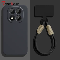 Funda de silicona con correa para Xiaomi Redmi Note 15/14/13/12/11 Pro Plus