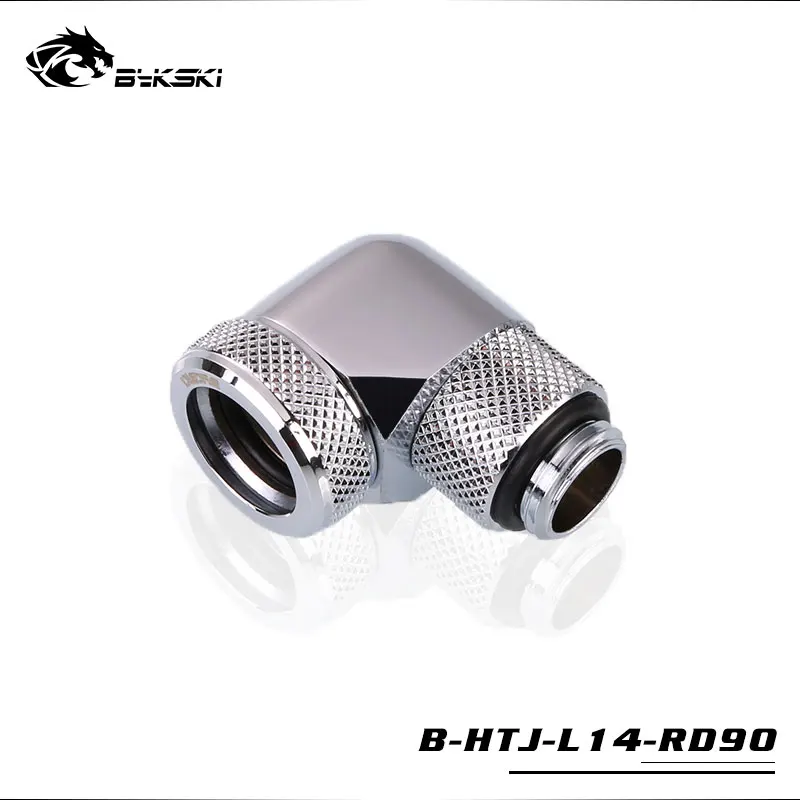 BYKSKI-accesorio rotativo de tubo duro, accesorio de compresión de mano, uso de tubería G1/4 ''para exterior, tubo PETG acrílico de 14mm, 90 grados, OD14mm - imagen 2