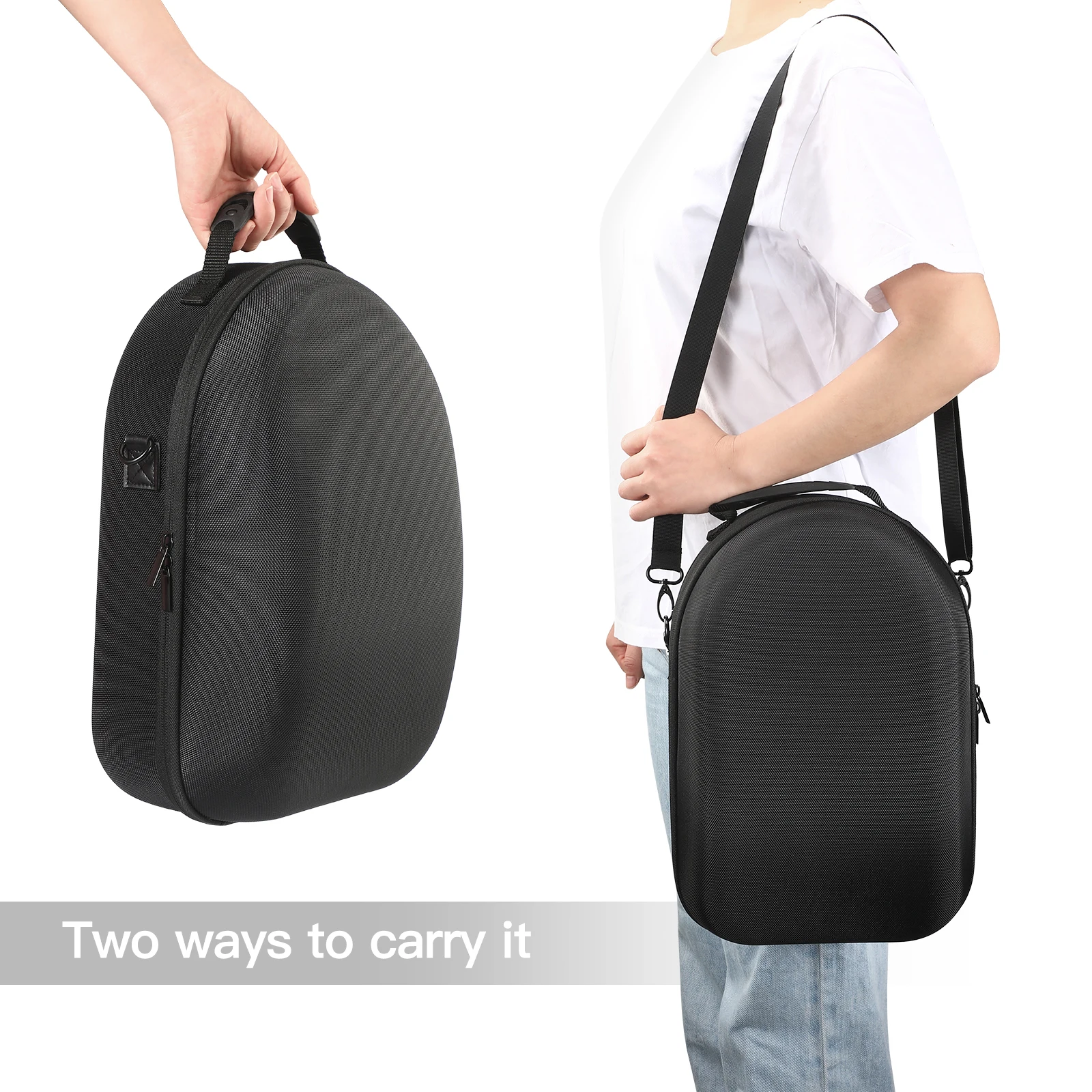 Bolsa de almacenamiento para gafas de realidad virtual, estuche de transporte de viaje de carcasa dura EVA con correa para el hombro, accesorios para Meta Quest 3 VR - imagen 2