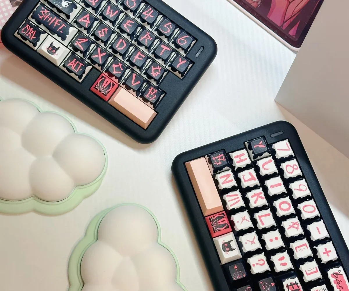 Kit de teclado Split65 personalizado inalámbrico Bluetooth 2,4g triodo nube Teclado mecánico anodal 68 teclas a través de Ipad teclado Plam Rest - imagen 5