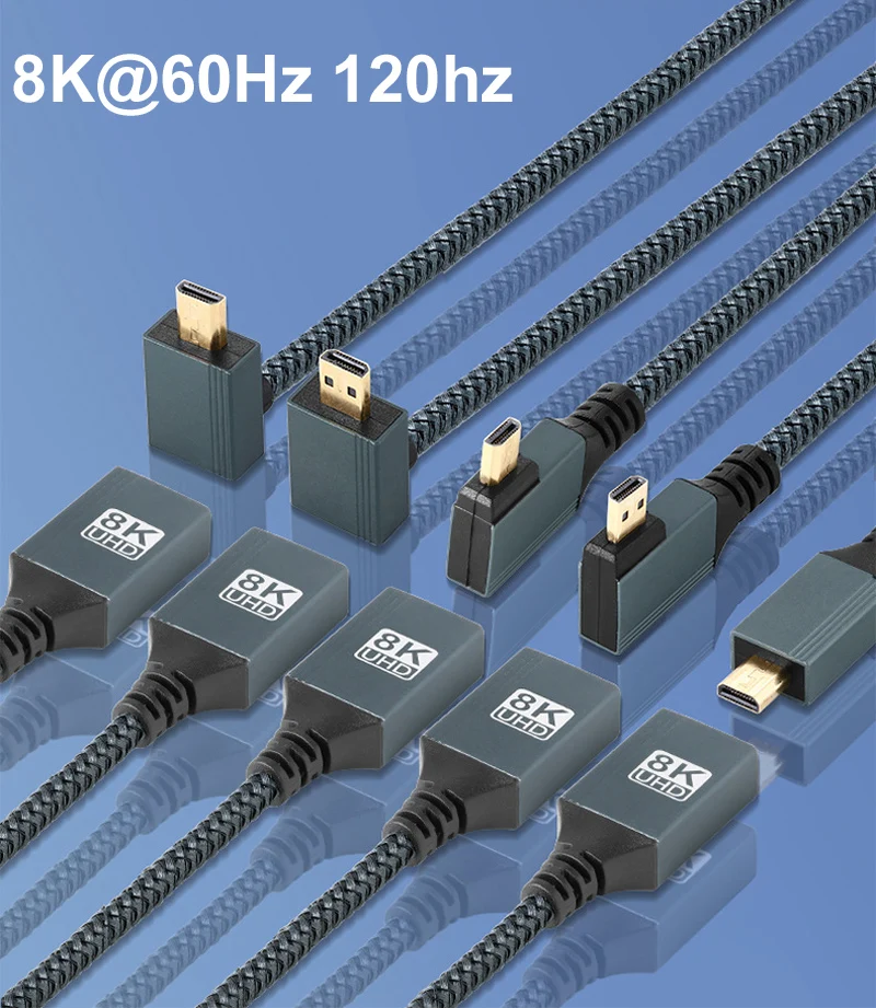 15cm 8K/60Hz/122Hz Microhdmi Micro macho a hembra adaptador Compatible con HDMI Cable de ángulo recto/izquierdo/arriba/abajo para ordenador portátil no - imagen 2