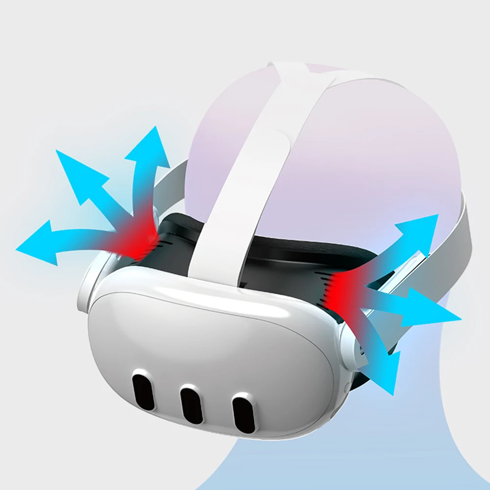 Ventilador de refrigeración para Meta Quest 3, cubierta facial con ventilación, circulación de aire, interfaz transpirable, accesorios de cubierta facial - imagen 4